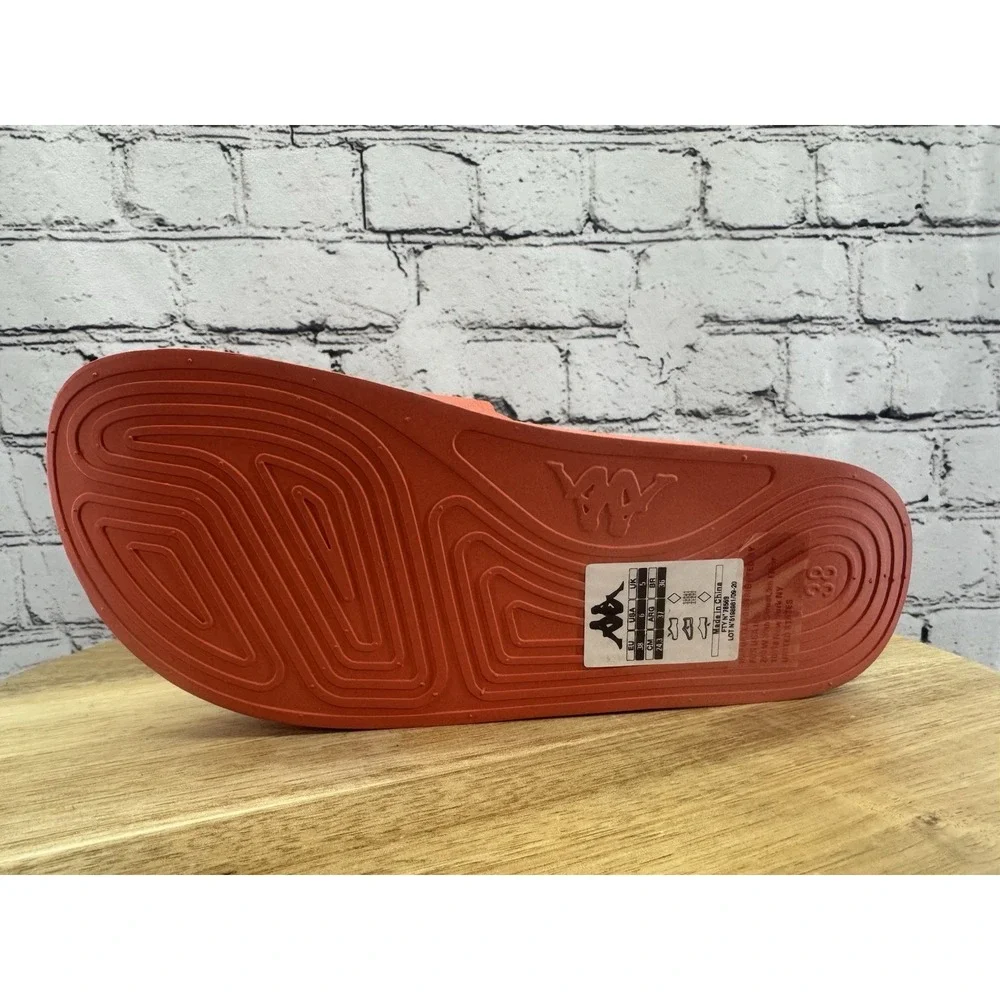 NEW Kappa 222 Banda Adam 17 Slides Orange Athletic Casual Recovery‎ Size 38